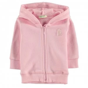 Image of Benetton Baby Girls Bear Hoodie - 03J Pink