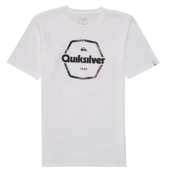 Image of Quiksilver HARD WIRED boys's Childrens T shirt in White - Sizes 8 years,10 years,12 years,14 years