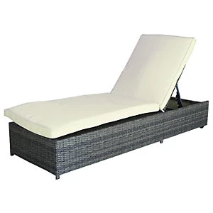 Image of Charles Bentley Rattan Sun Lounger Natural