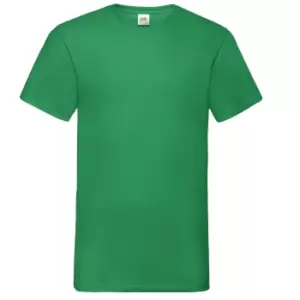 Image of Fruit Of The Loom Mens Valueweight V-Neck, Short Sleeve T-Shirt (2XL) (Kelly Green)