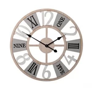Image of Hometime Metal & MDF Wall Clock 60.4cm