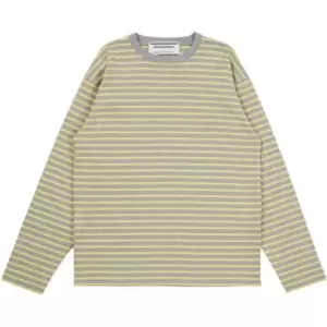 Image of Asics Long Sleeve Striped T Shirt Mens - Grey