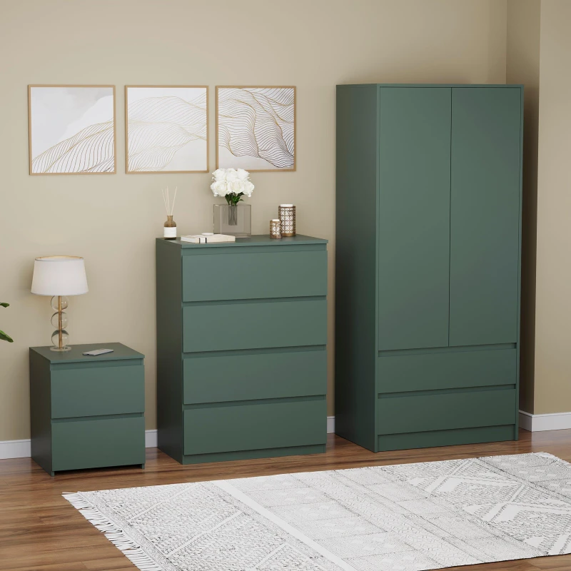 Image of Lassic Vida Designs 3 Piece Denver Bedroom Set 2 Jasper Green unisex One Size
