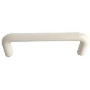 Image of BQ White D Shaped Furniture Pull Handle Pack of 10