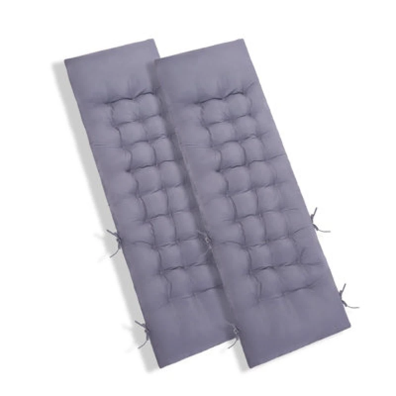 Image of OHS OHS 2 x Gravity Chair Seat Cushion Filled Outdoor Garden Water Resistant in Charcoal Charcoal One Size Unisex 5027434230518