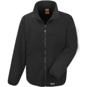 Image of Result Work-Guard Mens Heavy Duty Microfleece Work Jacket (5XL) (Black) - Black