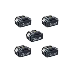 Image of Makita - BL1850X5 18V 5.0Ah lxt Li-ion Genuine Makstar Battery (Pack of 5)