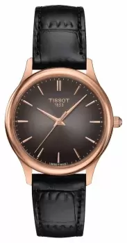 Image of Tissot T9262107606100 Excellence Lady 18ct Rose Gold Leather Watch