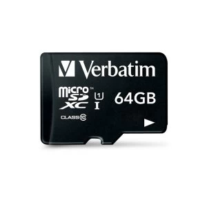 Image of Verbatim 64GB MicroSDXC Memory Card