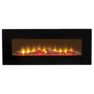 Image of Sureflame 1.8kW Wm-9331 Electric Wall Mounted Fire With Remote In Black 42 Inch