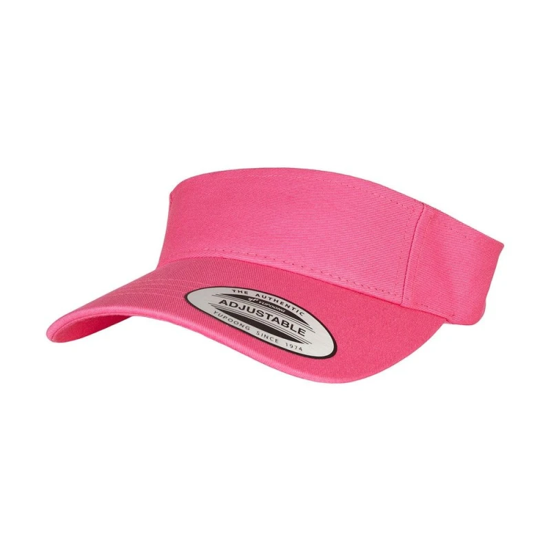 Image of Flexfit by Yupoong Curved Visor Cap in Bright Pink Bright Pink Unisex One Size