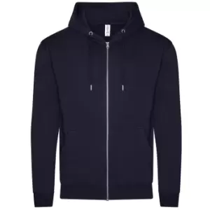 Image of Awdis Mens Organic Full Zip Hoodie (S) (French Navy)