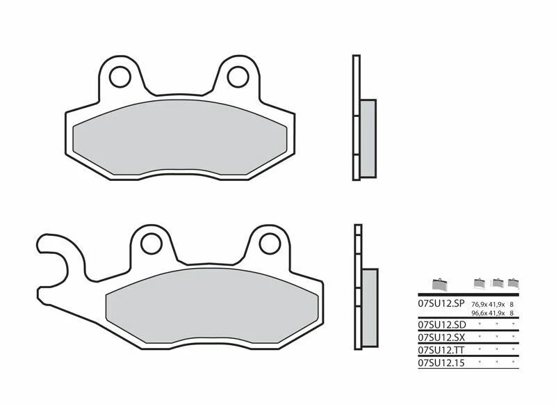 Image of Brembo S.p.A. Street Sintered Metal Brake pads - 07SU12SP
