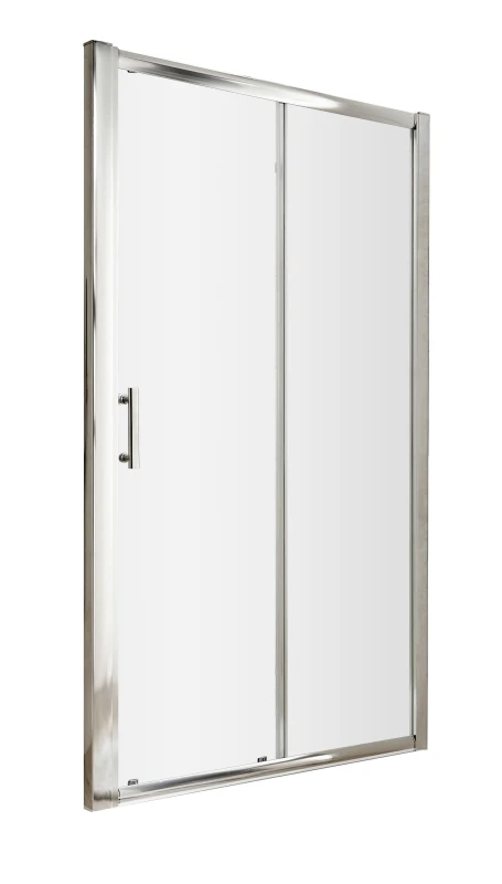 Image of Balterley 6mm Glass Single Sliding Shower Door Chrome 1400mm Silver