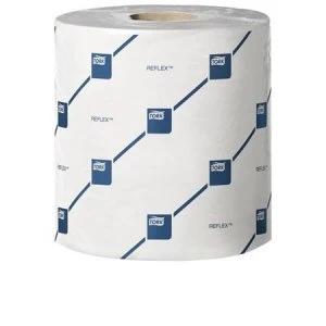 Image of Tork Reflex Mini Wiper Roll 2-Ply 200 Sheets White Pack of 9