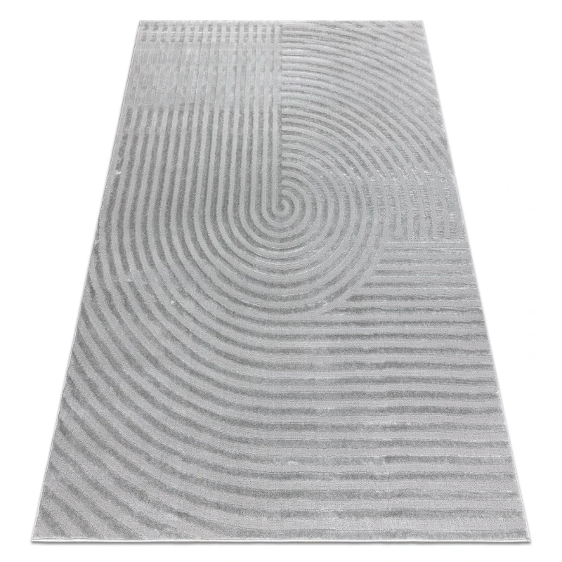Image of RugsX Carpet Balance 1921 Grey - Geometric, Structural, Glamour 80X150 Cm