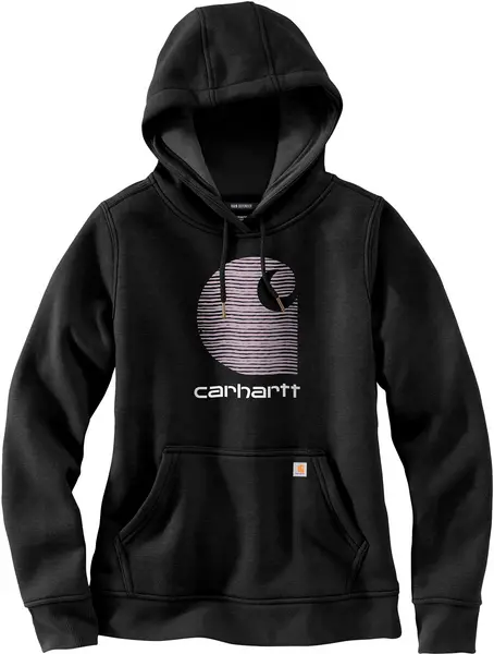 Image of Carhartt Rain Defender Promo Ladies Hoodie, black, Size L for Women