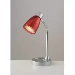 Image of Lampe de table Arkimede Rouge ampoules 36cm