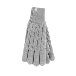 Image of Ladies Heat Holders Willow Gloves - Light Grey - M/L