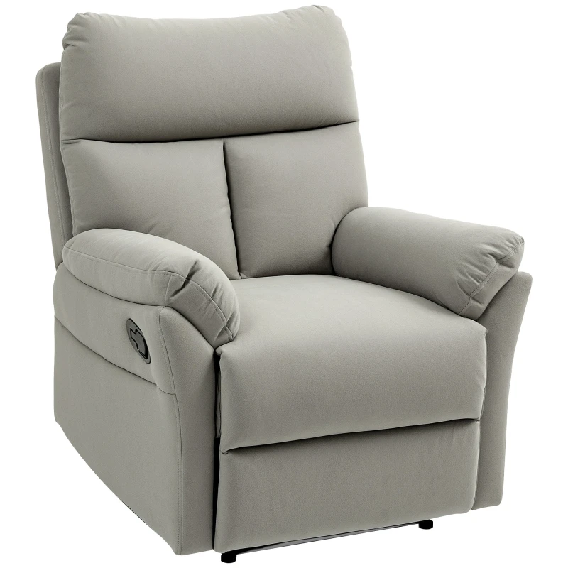 Image of HOMCOM Recliner Chair Reclining Chair with Adjustable Leg Rest Grey