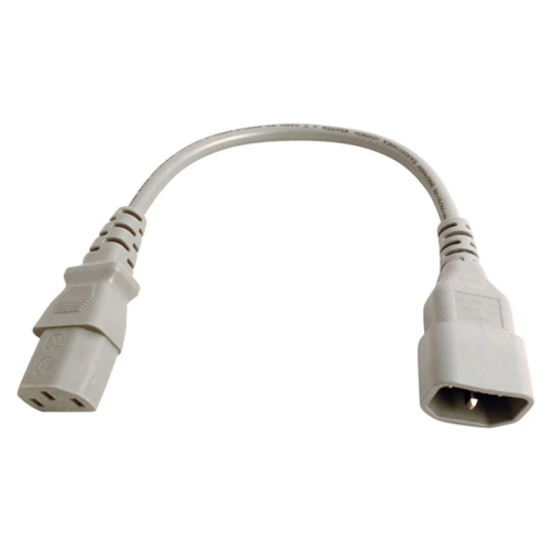 Image of Cablenet 2m IEC C14 - IEC C13 Grey PVC 0.75mm Power Leads