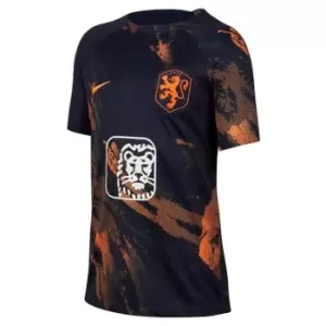 Image of Nike Netherlands Pre Match Shirt 2023 Juniors - Blue