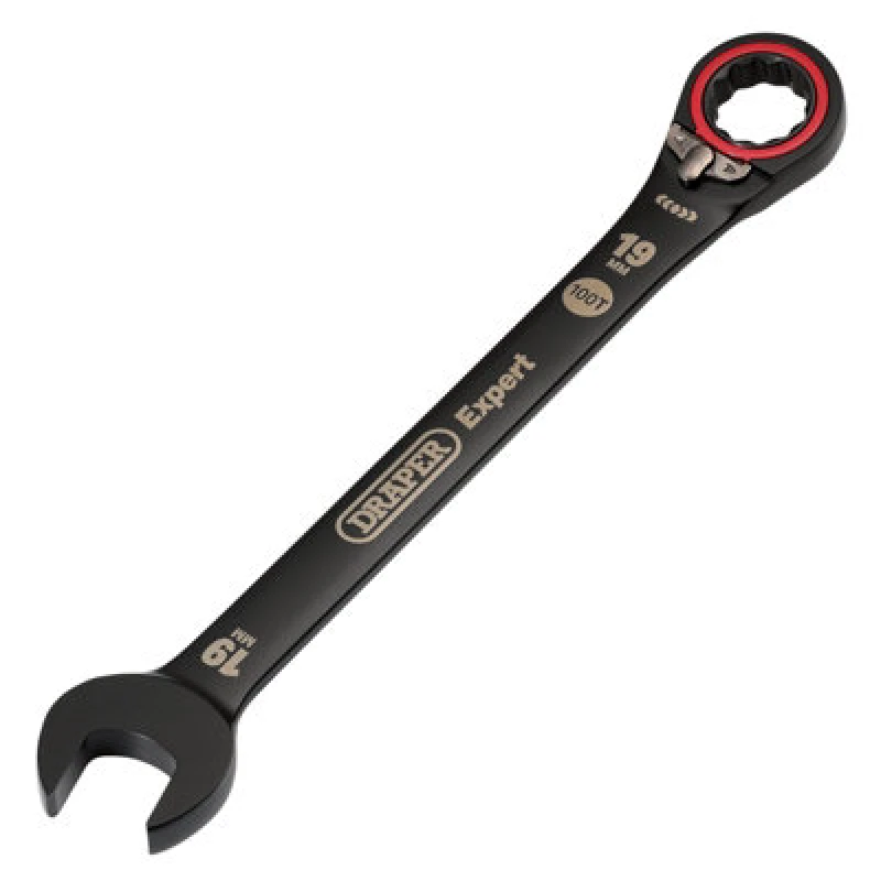 Image of Draper Expert Hi Torq Reversible Ratchet Combination Spanner 03909 Size: 19mm