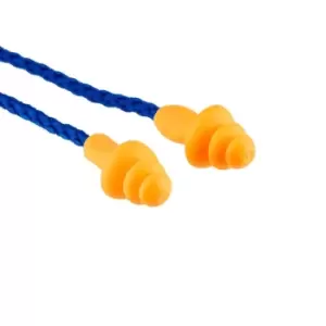 Image of 3M Earplugs, 25 dB, Corded, 50 Pairs/Pack, 1271