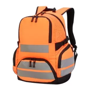 Image of Shugon London Pro Hi-Vis Backpack (Pack of 2) (One Size) (Hi Vis Orange)