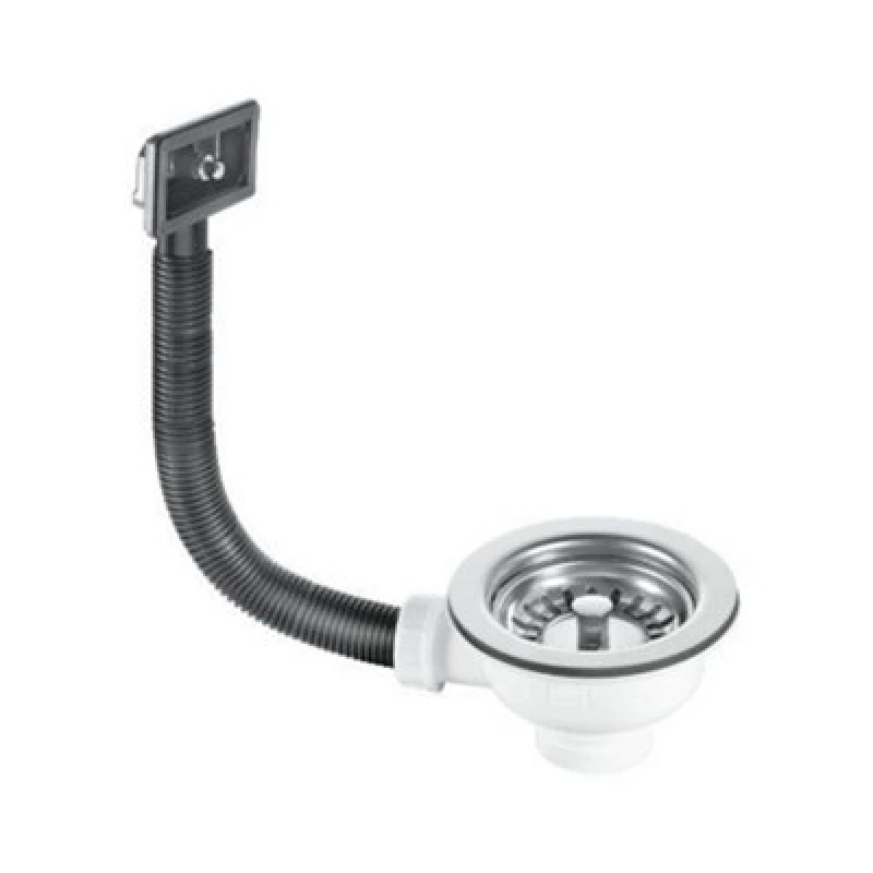 Image of Mcalpine 1.1/2" Basket Strainer Waste + Rect O/flow Grid