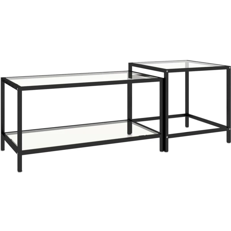 Image of VIDAXL Tea Tables 2 pcs Tempered Glass Transparent Vidaxl 8720286462102