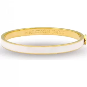 Image of Ladies Halcyon Days Gold Plated Skinny Plain Bangle
