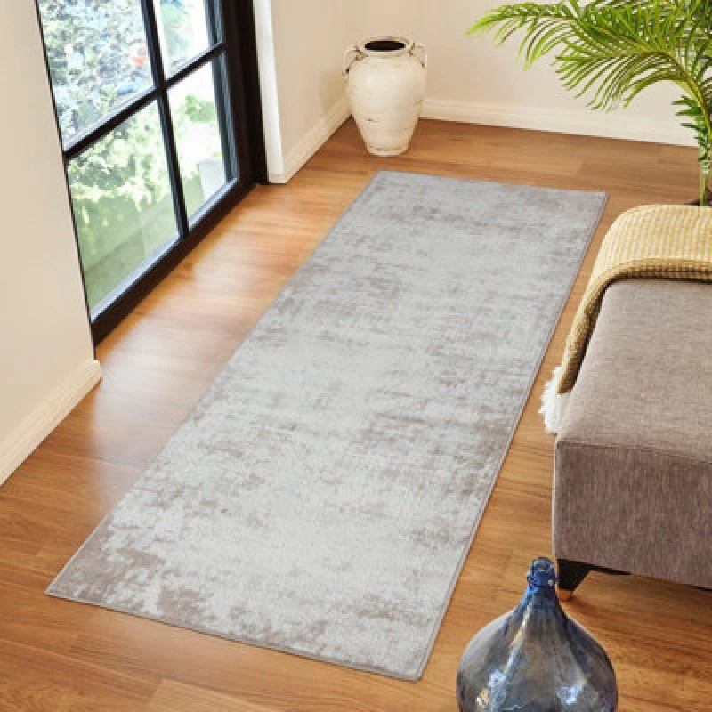 Image of Livabliss Abstract Modern Marble Beige/white Milena Runner Rug 80 X 220 Cm - Easy Care, Non Shedding, Ideal For Hallway Or Beside The Bed