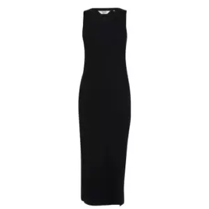 Image of Firetrap Heavy Ribbed Bodycon Racer Midi Dress - Black