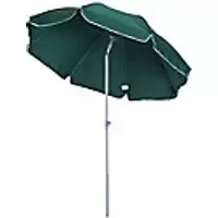 Image of Outsunny Beach Umbrella 84D-039GN Steel, Polyester Green