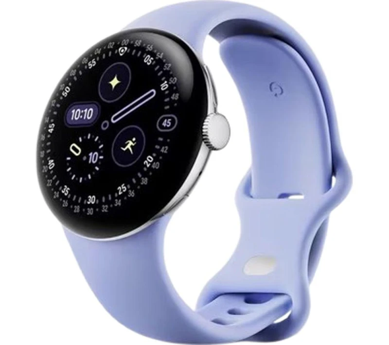 Image of Google Pixel Watch 4 4G LTE - Silver Aluminium Case with Iris Active Band, 41 mm, Blue,Silver/Grey 840353933897