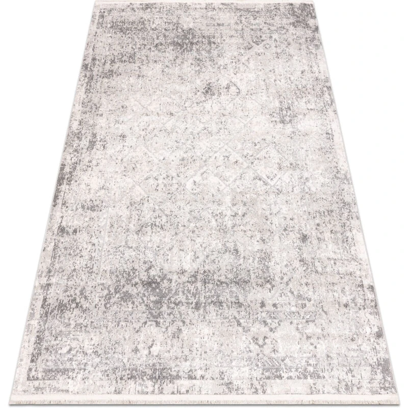 Image of RugsX Distin 0200A Grey / Light Grey / White Modern Carpet - Rhombuses, Fram 80X150 Cm