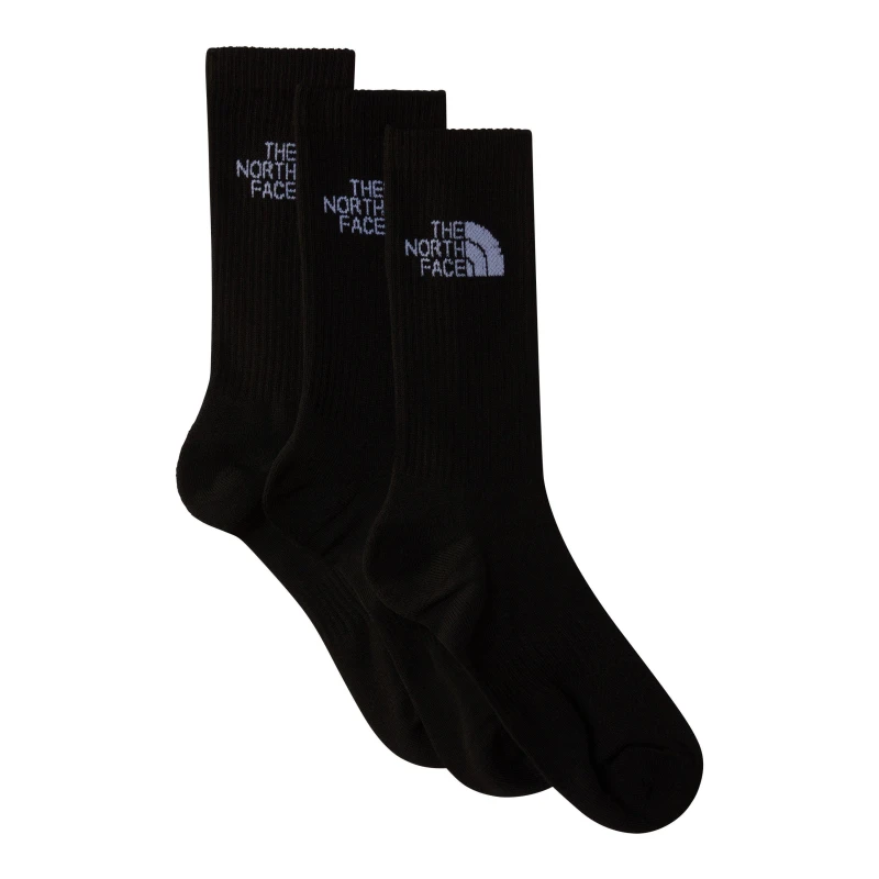 Image of The North Face Mens Multi-Sport Cushion Crew Socks 3 Pack TNF Black male S 5.5-7.5