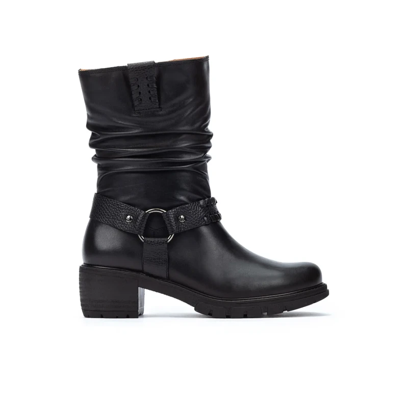 Image of Pikolinos San Sebastia W1T-9590 Leather Womens Ankle Boots - Black - Size:UK 8-8.5