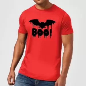 Image of Boo Bat Mens T-Shirt - Red - M