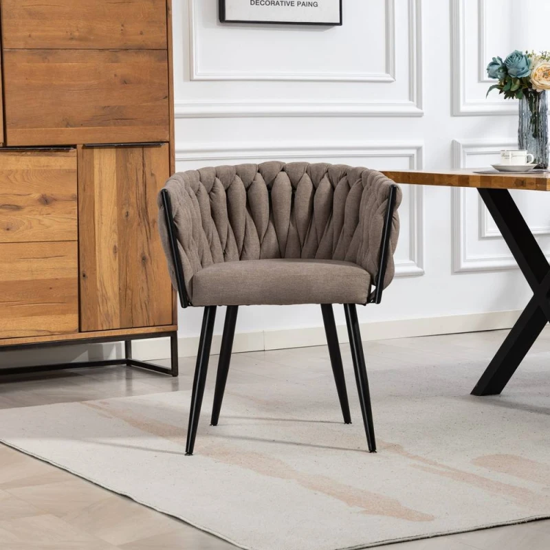 Image of Artemis Home Aneta Fabric Accent Chairs - Set of 2 in Brown Size: 2 Pack Brown Unisex 2 Pack