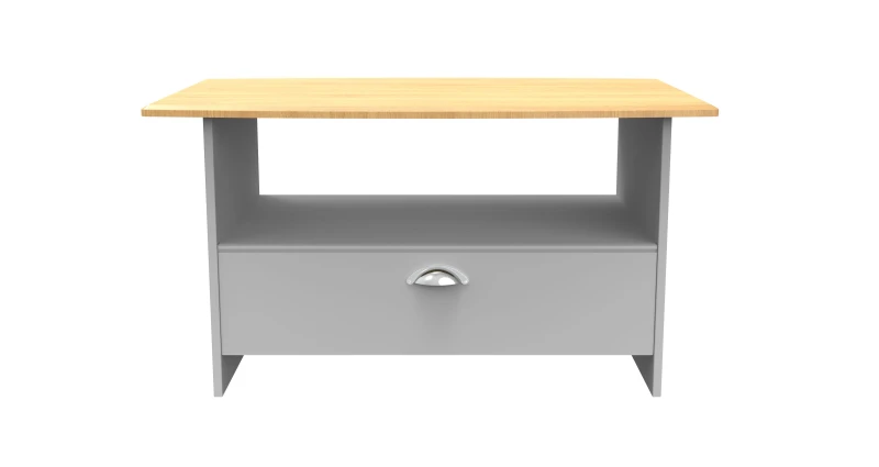 Image of Ready Assembled 2 U Albert Bottom Drawer Coffee Table (Ready Assembled) Light Grey