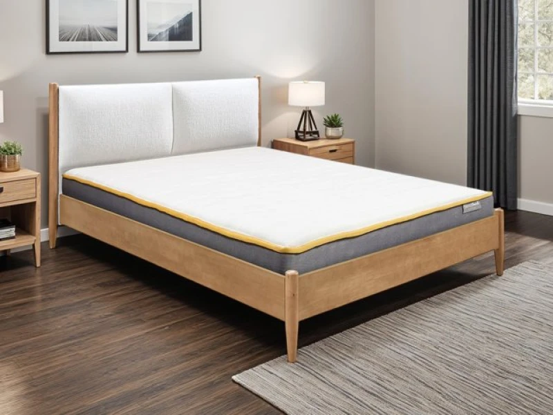 Image of Birlea Marley White Fabric Bed Frame - 5ft King Size