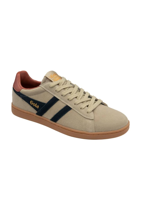 Image of Gola Classics Mens 'Equipe Suede II' Suede Lace-Up Trainers in Grey Size: 10 Grey Male 10