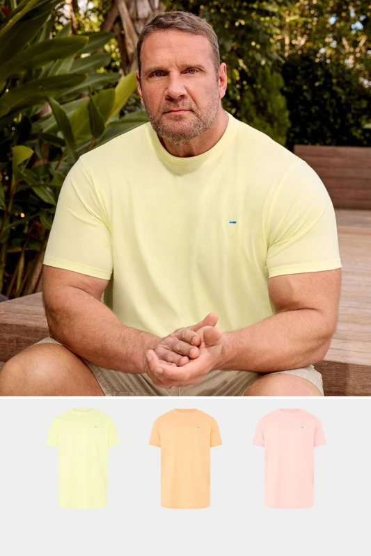 Image of BadRhino Mens 3 Pack Core T-Shirts Size: XL Multicolor Male XL