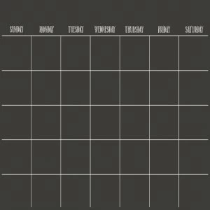 Image of Fine Decor Fine Decor Black Dry-Erase Monthly Calendar Wall Decal