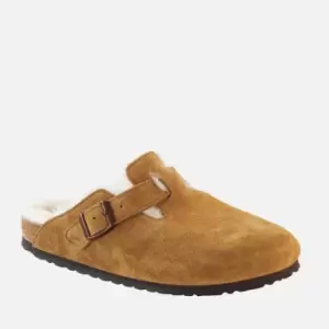 Image of Birkenstock Boston Shearling-Lined Suede Mules - UK 10.5