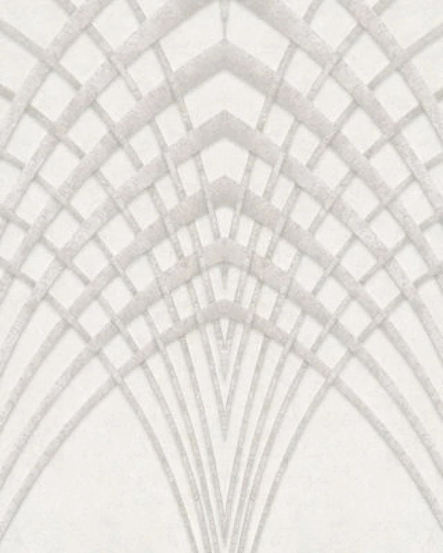 Image of Galerie The New Design Book White Beige Art Deco Embossed Wallpaper