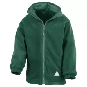 Image of Result Childrens/Kids Reversible Storm Stuff Anti Pilling Fleece Waterproof Jacket (5/6) (Bottle Green/Bottle Green)