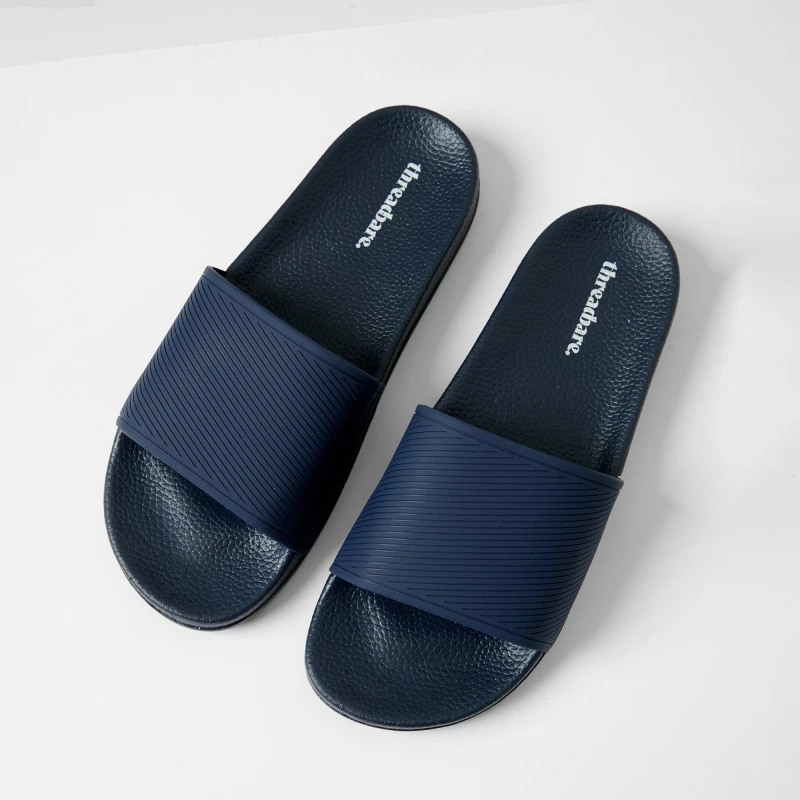 Image of Threadbare Lightweight Sliders Navy male 10